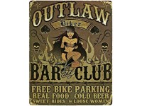 Enseigne en métal Outlaw Bar and Club